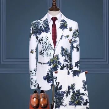 Kõrge Kvaliteet (Pintsak + Püksid) Meeste itaalia Stiilis Elegantne Mood Lihtne Business Casual Pulmad Kleit Kaks rõivakomplekti