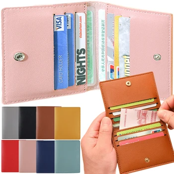 Mini Pu Nahk ID-Kaardi Hoidik Väike Panga Krediitkaardi Kast Multi Slim Pesa Mündi Rahakott Juhul, Rahakott Naistele, Meestele, visiitkaardid Kate