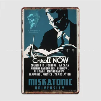 H P Lovecraft Reisi Plakat Miskatonic Ülikooli Metallist Märk, Pub, Pubi Garaaži Seina Decor Kohandada Tina Märk Plakat