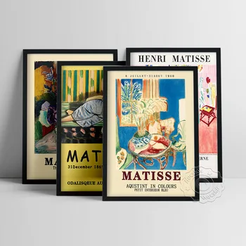 Henri Matisse Näituse Plakat, Odalisqeue Au Coffret Rouge Seina Art, Matisse, Et Peoies Seina Värvimine, Vintage Portree Pildid