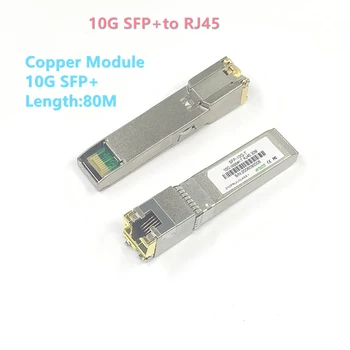 10G Sfp + Naar RJ45 Koper Moodul 10Gb Sfp-RJ45-Moodul Sfp Sfp +-T 10GBase-T Koper sfp 80 MILJONIT Voor Cisco Mikrotik Tp-Link, D-Link