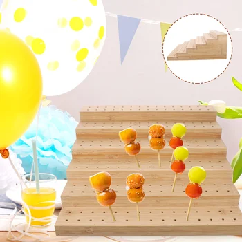 Lollipop Omanikud Väljapanek Aksessuaar Tabletop Hammas Näita Mugav Pulgakommi Seista Puust Toidu Riiul