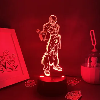 Mängu King of Fighters Iori Yagami 3D LED Neoon Öösel Tuled Sünnipäeva Kingitused Sõpradele Kid Magamistuba Decor Hot Müüa Lava Lamp