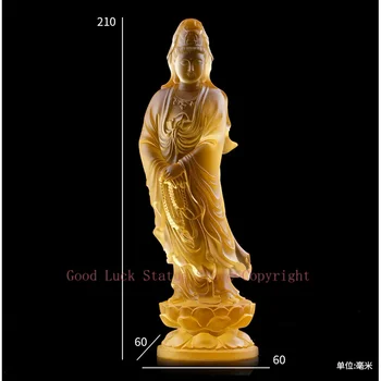Top klass kodu pere pood tõhusa Kaitse Ohutus Tervisele Talisman Käsitsi nikerdamist CRYSTAL Guanyin Bodhisattva Buddha kuju