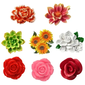 Ilus Lill, Külmkapp Magnet Päevalille Lotus Jasmine Rose Pojeng Mahlakad Magnet Kleebis jaoks Külmik Home Decor
