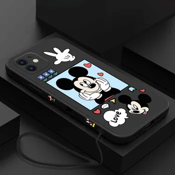 Cartoon Disney Miki-Minni Telefon Case for IPhone 15 14 13 12 11 Pro Max Mini X-XR, XS MAX Plus, Silikoon Juhtudel Randmepael