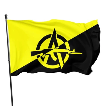 Anarhia Märk Flag Banner Anti-Valitsuse Märtsil Vastu Kaitserõngad Polüester Lipp Väljas Aed Magamistuba Teenetemärgi Naised Mehed