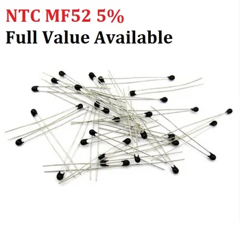 20PC NTC MF52 1K 2K 3K 4.7 K 5K, 10K, 20K 47K 50K 100K 5% 3950B NTC-MF52AT Termistori Termilise Takisti Kit 1/2/3/4.7/K Oomi R Komplekt