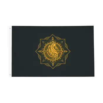 Kingdom Of Rohan Lipud Vastupidav Siseruumides Väljas Banner Riddermark 2 Kaitserõngad Koju, Tuba Ühiselamus Wall Decor