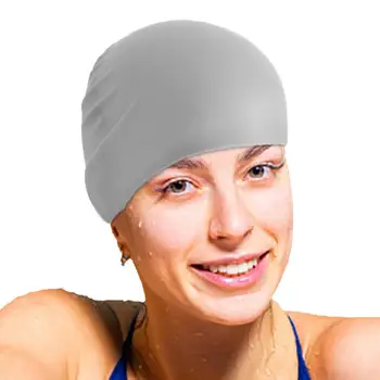 Ujumine Mütsid Naistele Silikoon Nonslip Ujuda Mütsid Veekindel Tahked Värvi Unisex Ujumine Müts Pikad Juuksed Ujuda Mütsid Täiskasvanud Ujuda Müts