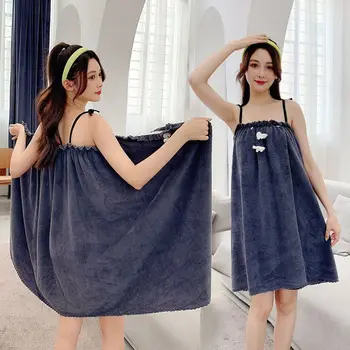 Kantavad Saunalina Korea Printsess Stiilis Vann Kleit Suspender Nightdress Seelik Toru Peal Hommikumantel Pidžaama Naiste Jaoks Tüdrukud