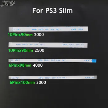 JCD 10tk Sony PS3 Slim 2000 2500 3000 4000 Power Reset Lüliti Flex Kaabel 6Pin 10Pin Paindlik Korter Lint Kaabel