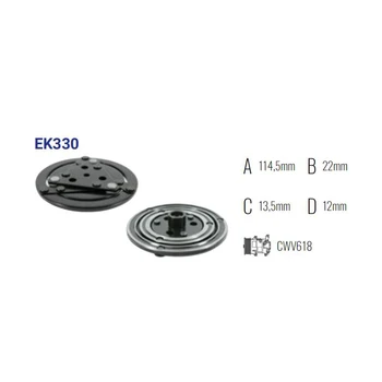 EK330 auto ac kompressori SIDUR HUB CWV618 jaoks NISSAN Maxima 92600-2Y001 / 92600-2Y010 / 92600-02700