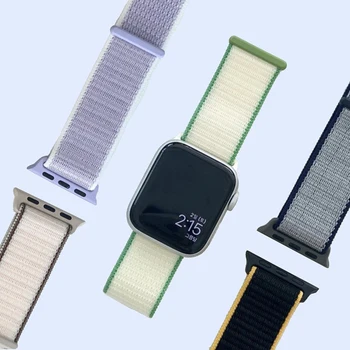 Hingav Nailon Ansamblid, mis ühildub Apple ' i Vaadata, Reguleeritav Põimitud Sport Elastne Wristbands Naised Mehed Rihmad iWatch