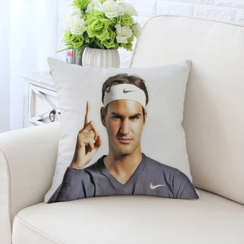 40x40cm kohandatud padjapüür R-Roger Federer kahepoolne trükitud diivan padi tooli seljatoe padi auto kaunistamiseks fänn kingitus