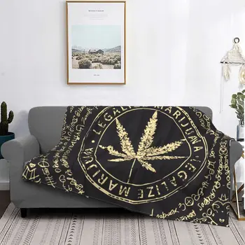 Kanepi lehemuster Tekk Lapp Marihuaana Weed Ultra-Pehme Viska Tekid jaoks Voodipesu Reisi -, Plüüš-Õhuke Tekk