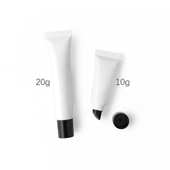 50tk/palju Võimsust 10g 15g 20g/ml kõrge kvaliteedi õhuta pump Tühi Kosmeetika Pehme Toru moodustavad Konteineri valge värviga
