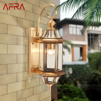 AFRA Kaasaegse Väljas Messing Seina Lamp IP 65 Loominguline Disain LED Vask Sconce Kerge Decor Kodus Rõdu