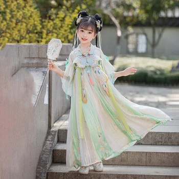 Armas Tüdruk Hanfu Traditsiooniline Tang Dünastia Sobib Vana Lapsed Fairy Kostüümid Cosplay Kleit Hiina Folk Dance Performance Riie