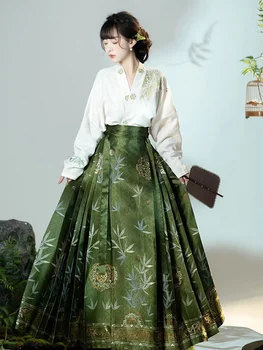 Hanfu hobune seelik Hiina stiilis riided Ming Dünastia kootud Hiina riided Luksus Naine Õhtul Kleit Cosplay Tüdruk Kostüüm