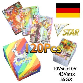 Saksa prantsuse inglise hispaania Versioon Vstar Pokemon Kaardid V VMAX EX GX MEGA TAG MEESKOND EX Mäng Mänguasi Lastele