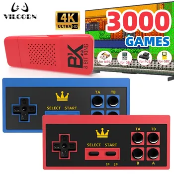 VILCORN 8BitKing Video Traadita Mäng Stick Mini Everdrive HD Mini Konsool GBC GB NES PCE Drive FC Dendy 3000 Mängud