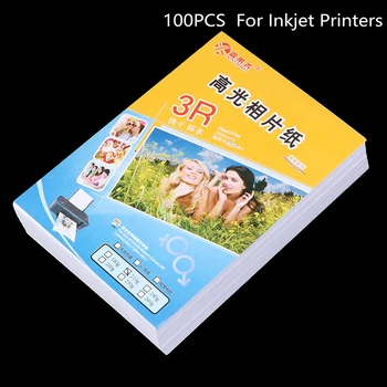 100 Sheet Glossy 3R Foto Paber tindiprinterid Foto Graafika Toodangu Kõrge Kvaliteet