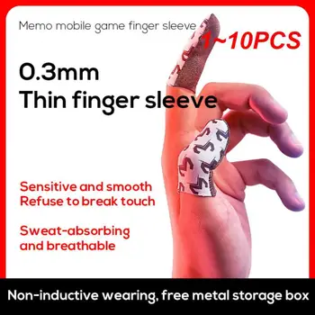 1~10TK Mängu Finger Sleeve With Storage Box Anti-higi Anti-skid Sõrme Mansett Kana Artefakt Sõrme Cot Mäng Finger Kate