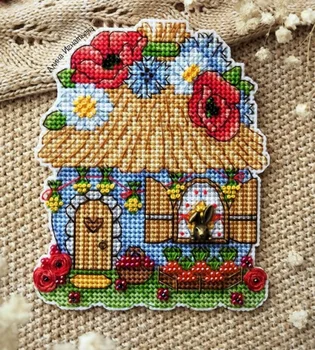 SUVEL garden cottage Home Decor Homfun Käsitöö Risti Stich Määrata, Arvestata DIY ristpistes Komplektid Külmik Külmik Magnetid