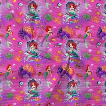 50*145 Disney Little Mermaid Mull Kangas Trükitud Õmble Kleit Riided Quilting Kanga Koe Õmblemine Näputöö