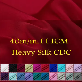 40M/M 114cm Muticolor Raske Silk Krepp De Chine Riie, siid cdc kõrge kvaliteedi siidist kleit H1CDC1