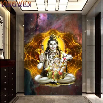 India Jumalad 5D Diamond Maali Shiva Täielik Teemant Tikandid Mosaiik Kunsti ristpistes Set Religioon Home Decor Rhinestone Pilt