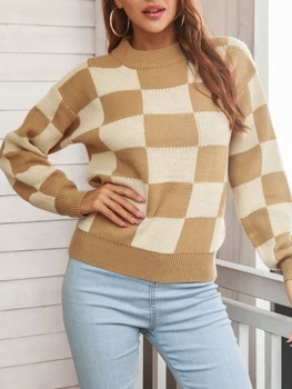 Sügis-Talve Uus korea Fashion Kampsun 2023 Silmkoelised LAHTI Pullover Pika Varrukaga Top Naiste Džemper Vabaaja Jersey Naiste Kudumid