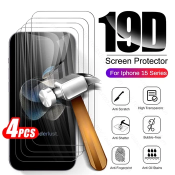 4TK 9H Premium Karastatud Klaas Apple Iphone 15 Pro Max Plus Safty Armor Screen Protector Plahvatus-Tõend HD Film Guard Kate