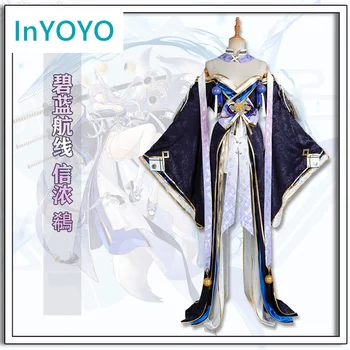 InYOYO Azur Lane Cosplay Shinano Kostüüm Kimono Kleit Naiste Partei Komplekt Ühtne Halloween RolePlay Riided S-3XL Custom Made