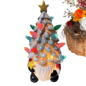 Keraamilised Gnome Jõulupuu, Jõulupuu Tuled Näota Rudolph Nukk Kaunistused Helendav Jõulude Kaunistused Puu