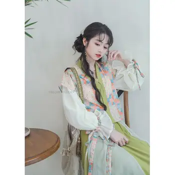 Hiina Stiilis Naiste Original Song Dynasty Riided Hanfu Rahvatantsu Kleidid Lady Vintage Hiina Oriental Hanfu Kleit Komplekt