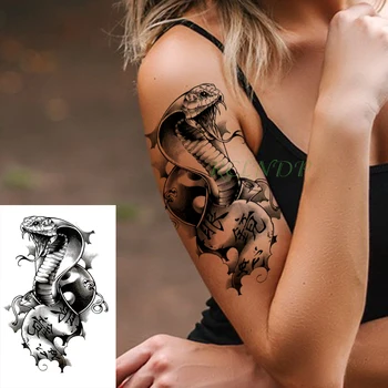 Veekindel Ajutine Tätoveering Kleebised cobra madu loomade Võltsitud Tatto Flash Tätoveering Body Art tattoo Tüdruk Naised Mehed kid