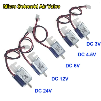 DC 3V/ 4.5 V/ 6V/ 12V/ 24V Mini Elektromagnetilise solenoidventiil Release Julge Flow Control Mikro-2-positsiooni 3-tee Ventiili