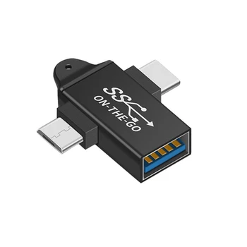 USB-C USB 3.0 OTG Converter USB 2 In 1 Tüüp C Mikro-OTG Adapter