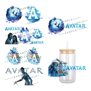 Disney Cartoon Avatari Muster UV DTF Üleandmise Kleebis Veekindel Ülekanded Kleebised Jaoks 16oz Klaas Tass Wrap Kleebised