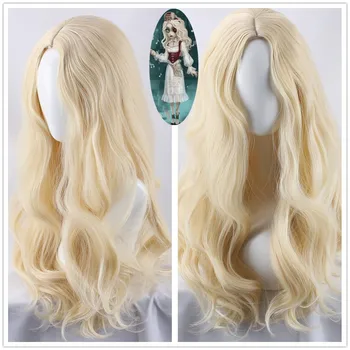 Laylah Parukas 70cm Pikk Blond Lainelise Keskmise Jumalagajätt Stiilis Sünteetiline Lailah Cosplay Parukad + Parukas Kork