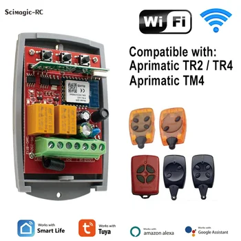 APRIMATIC TR2 TR4 TM4 TXM-Vastuvõtja Tuya WiFi 2CH garaažiuks puldiga Vastuvõtja 433.92 MHz Jooksva Kood Lüliti Moodul Alexa