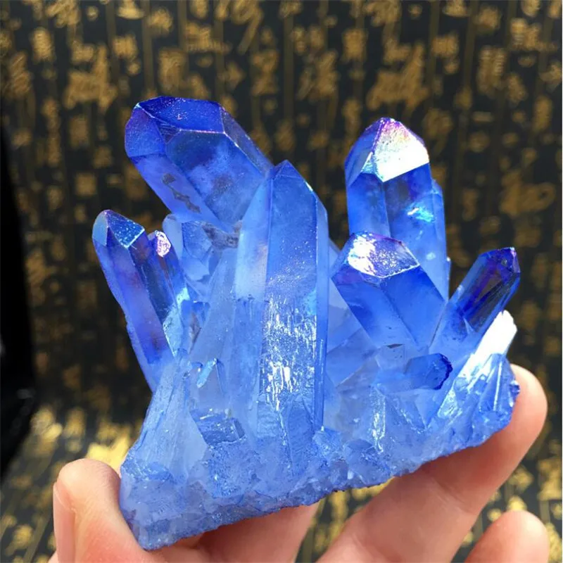 1tk 70-100g Erilist väikesed tükid looduslik sinine kristall klastri raw kivi degaussing proovide kogumine ja puhastamine . ' - ' . 2