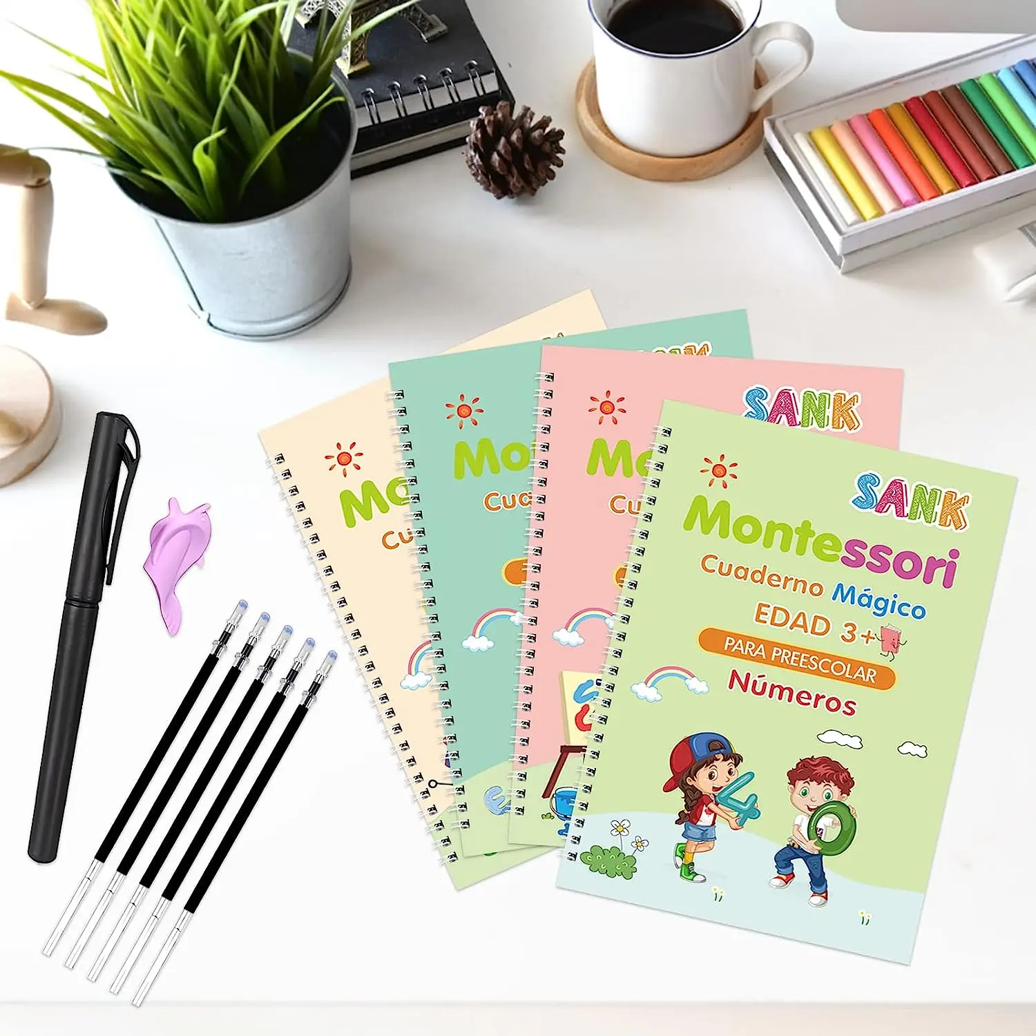 4 Raamatud Magic Kirjutamine Koopia Raamat Hispaania Kalligraafia Sülearvuti Montessori Korduvkasutatavad Haridus Calligraphic Kirja Tava Mänguasi . ' - ' . 5