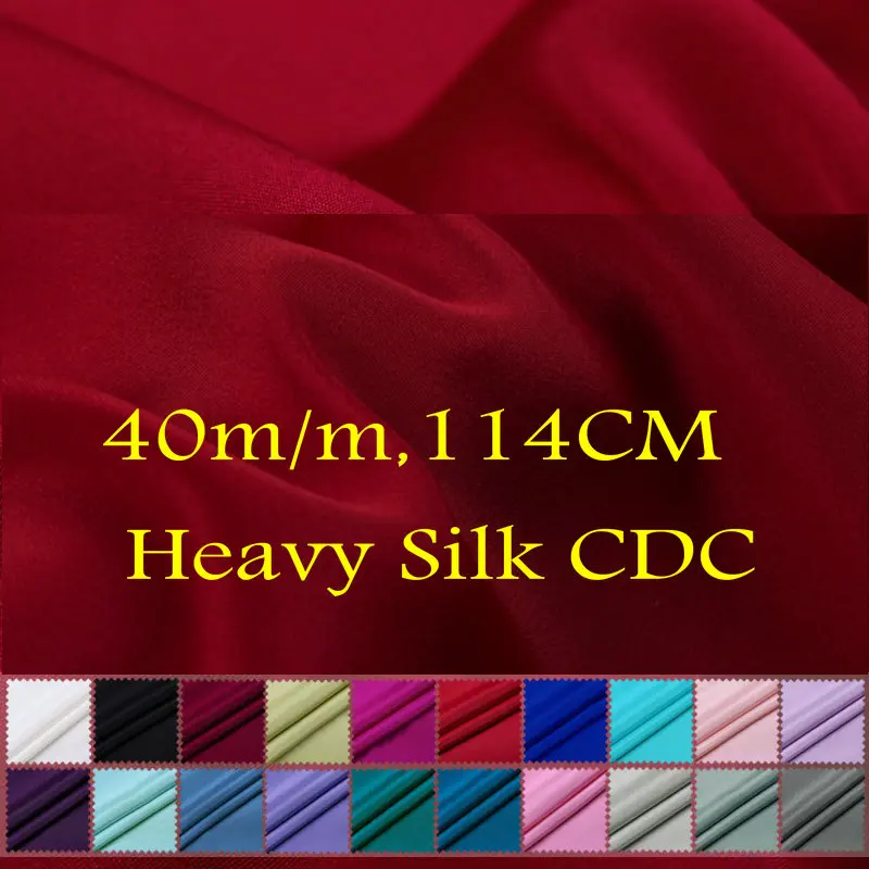 40M/M 114cm Muticolor Raske Silk Krepp De Chine Riie, siid cdc kõrge kvaliteedi siidist kleit H1CDC1 . ' - ' . 0
