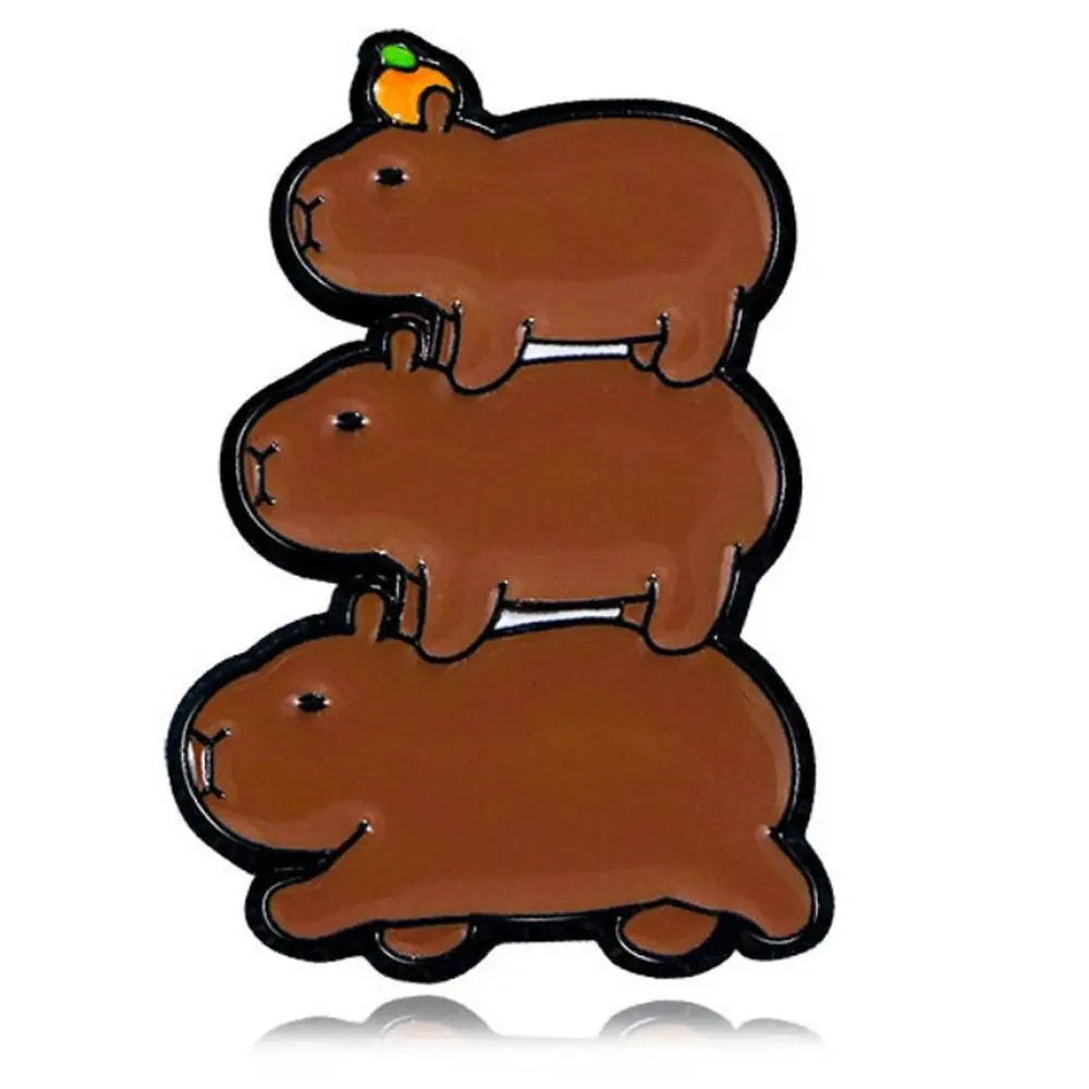 Emotikoni Pack Capybara Pin-Mantel Cartoon Metallist Cartoon Pin-Sõle Küpsetamine Värvi Armas Sulamist Pääsme Seljakott Tarvikud . ' - ' . 3