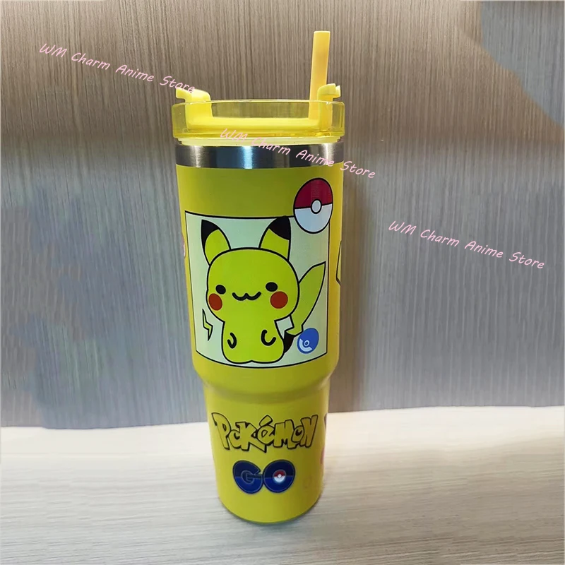 Kawaii Hello Kitty Kuromi Cinnamoroll Sanrio Double Layer Ice Cup Uus Anime Suure Võimsusega Vaakum-Isoleeritud Cup Auto Vee Pudel . ' - ' . 4
