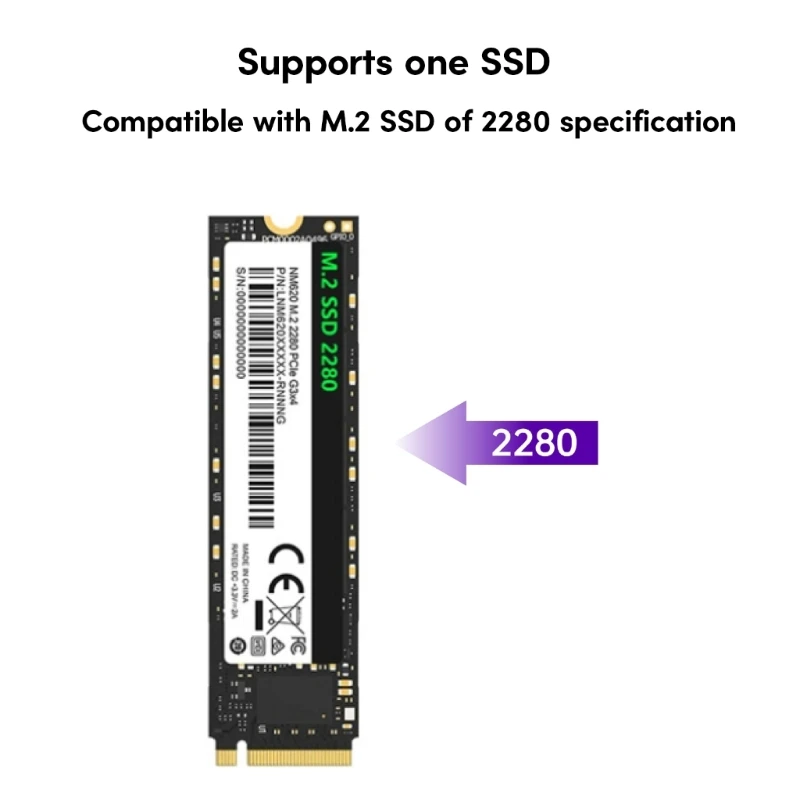 M. 2 2280 NVMe SSD Puhul Box USB-3.2 20Gbps Raske Puuri Toetada Suure Kiiruse Lauaarvuti . ' - ' . 2