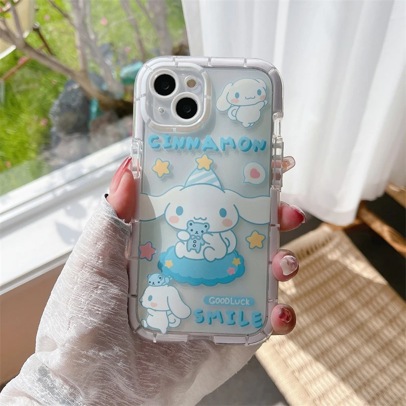 Uued Sanrio HelloKitty MyMelody Kuromi Mobiiltelefoni Juhul Kawaii Anime Tüdruk Läbipaistva Silikooniga Pehme Värvi Raami Kate . ' - ' . 4